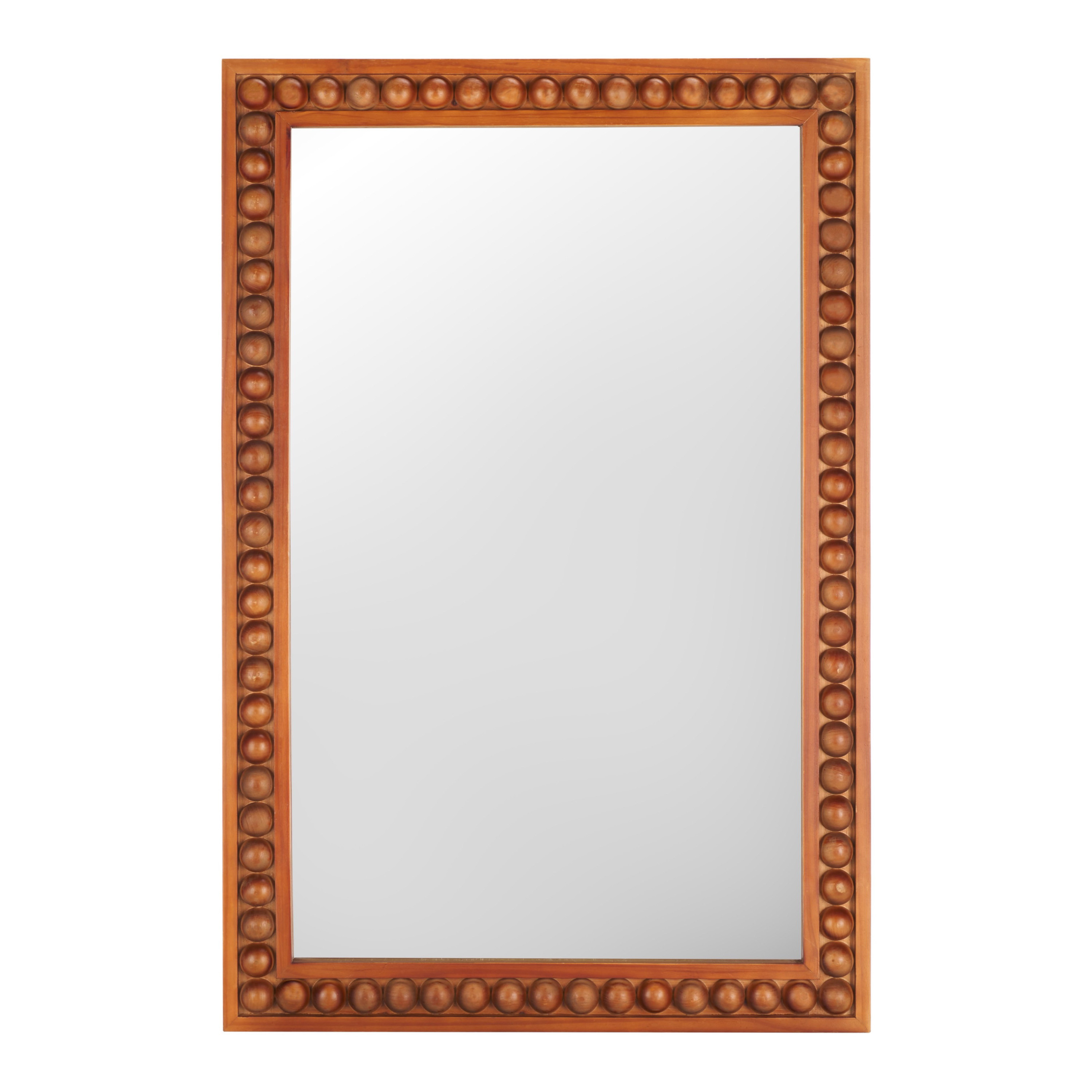 Olena Carved Wood Bead Wall Mirror - World Market | World Market