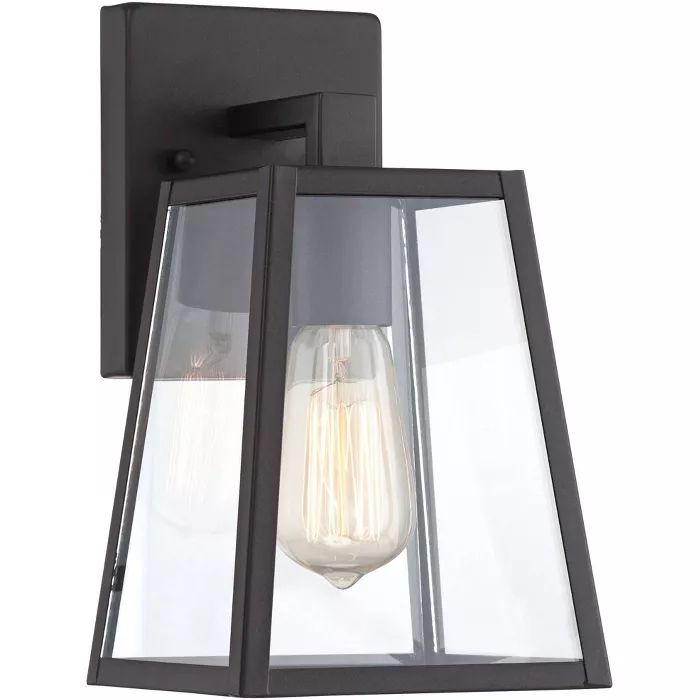 John Timberland Modern Outdoor Wall Light Fixture Mystic Black 10 3/4" Clear Glass for Exterior H... | Target