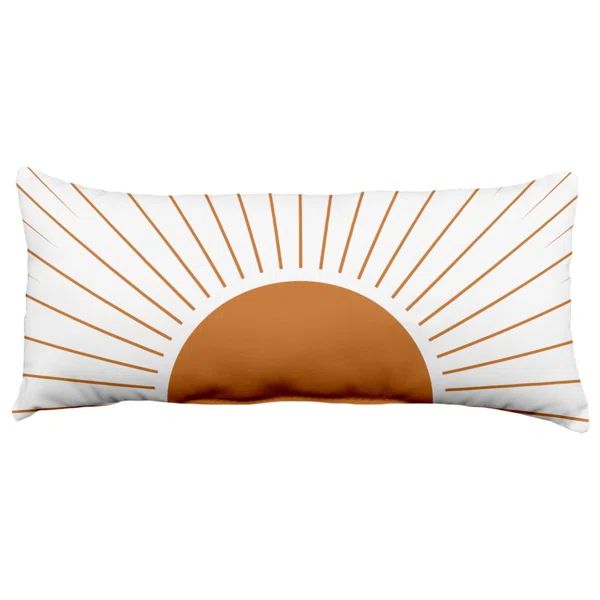 Geometric Mid Century Modern Rays Double Sided Pillow | Wayfair Professional