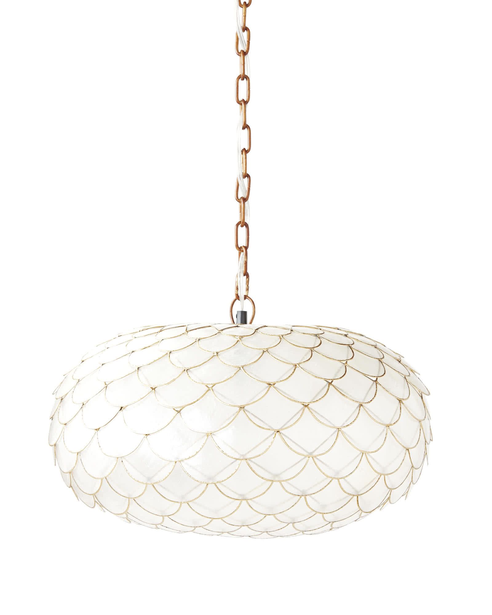 Capiz Scalloped Chandelier | Serena and Lily