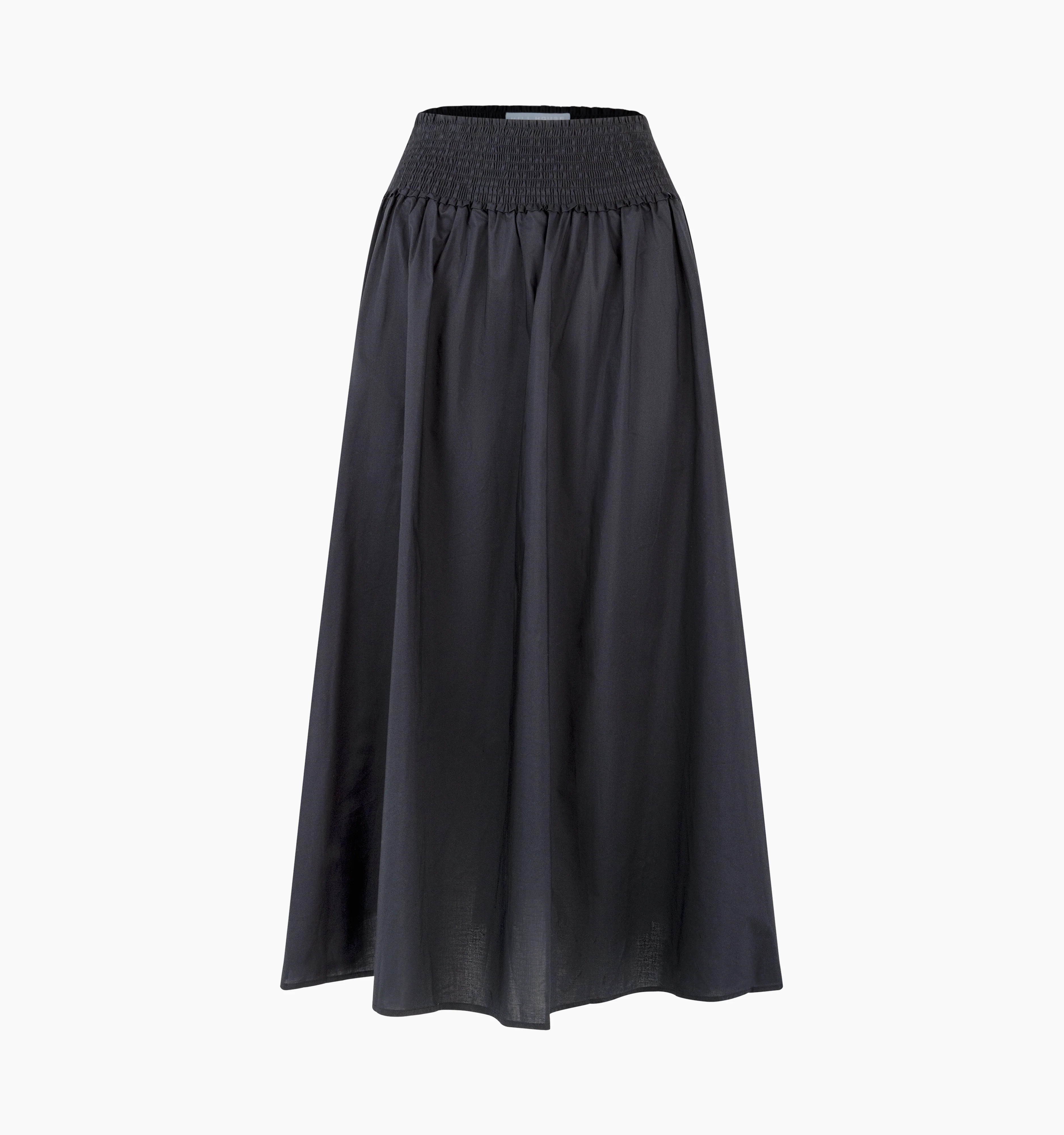 The Delphine Nap Skirt - Black Cotton | Hill House Home US