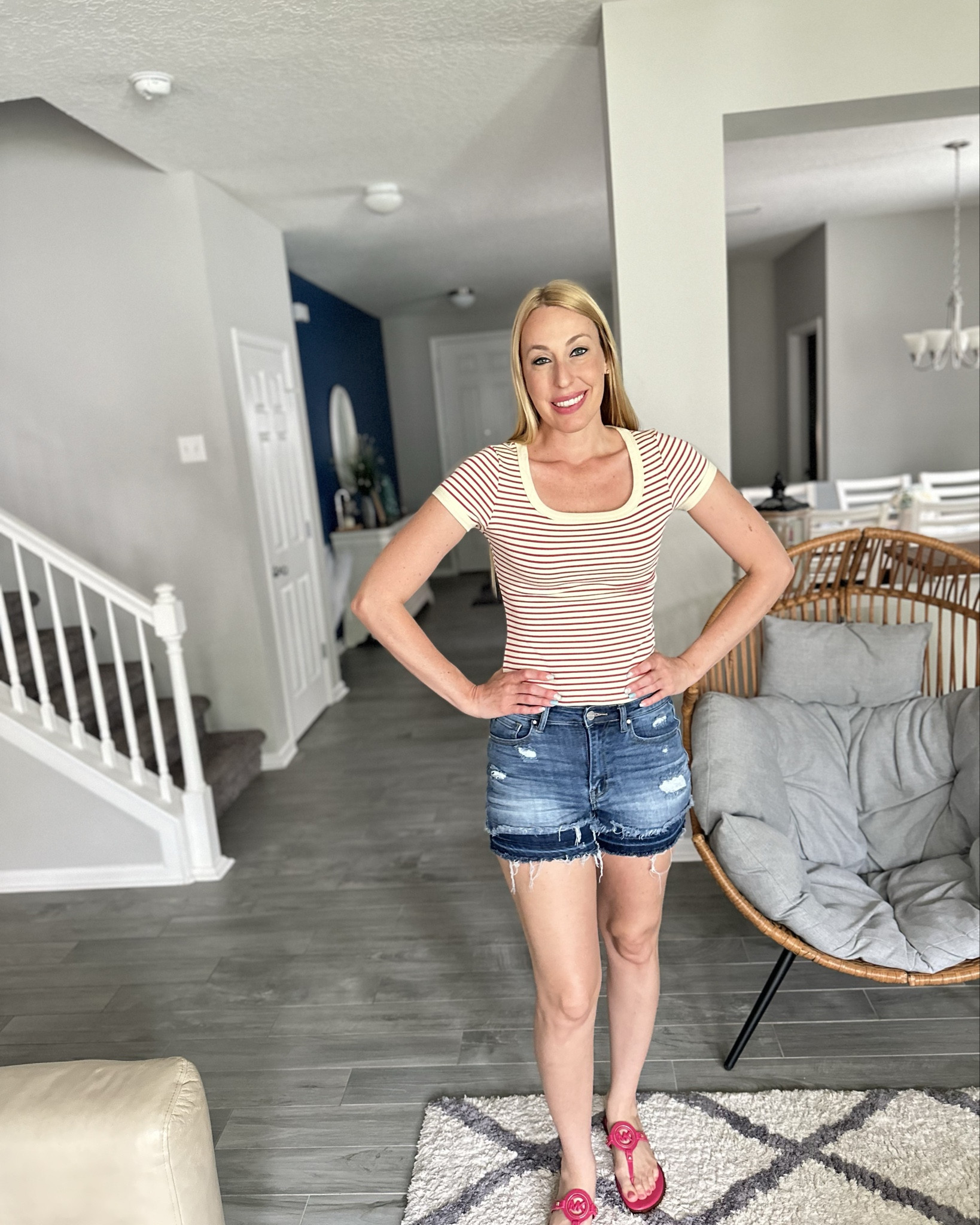 Striped summer scoop neck top
💓 comes in all kinds of color combos
💓 stretchy 
💓 wearing size smalll

#LTKStyleTip #LTKFindsUnder50 #LTKFindsUnder100