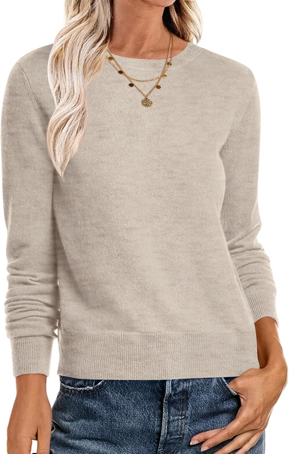 ANRABESS Sweaters for Women Long Sleeve Lightweight Fall Outfits | Amazon (US)