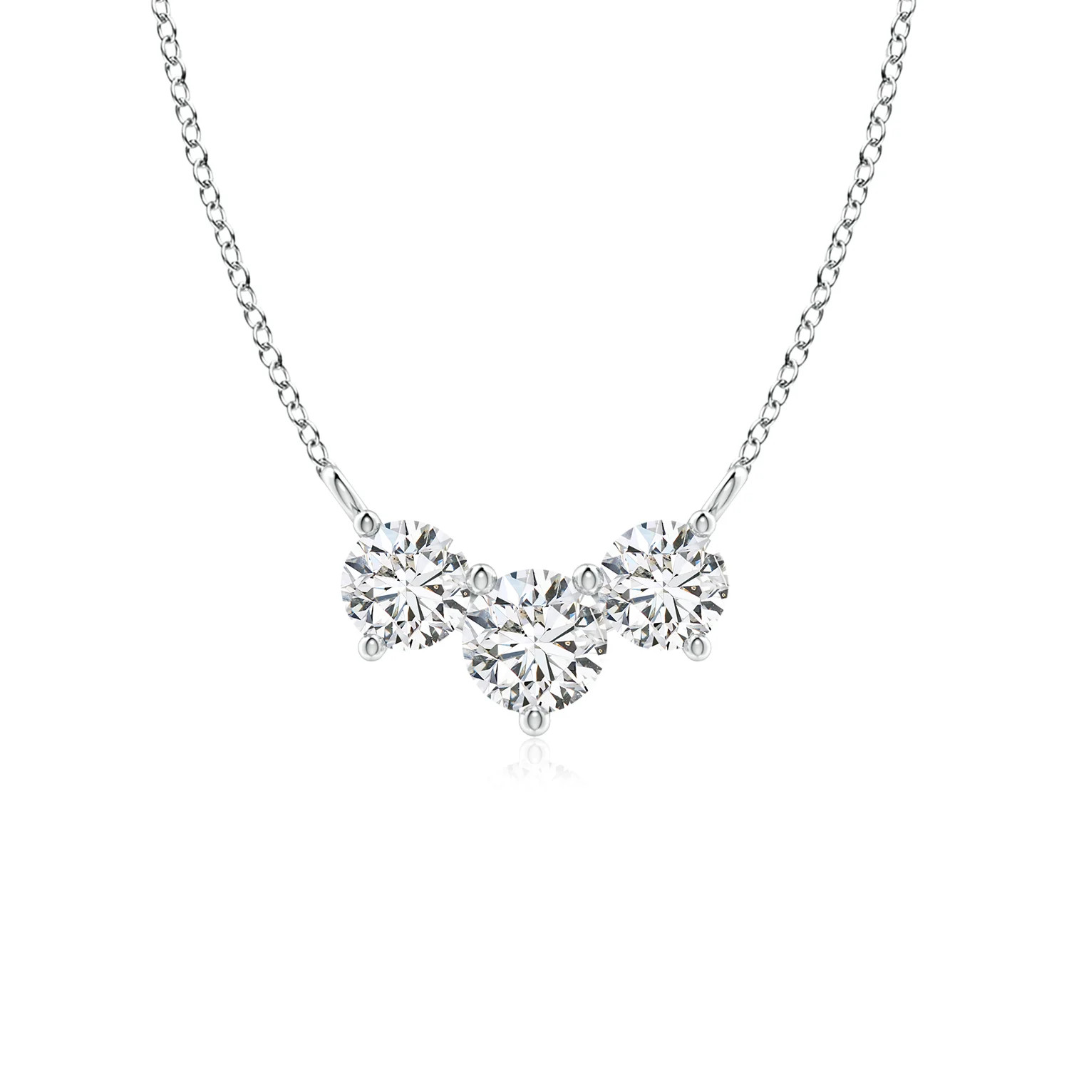 Classic Trio Diamond Necklace | Angara US