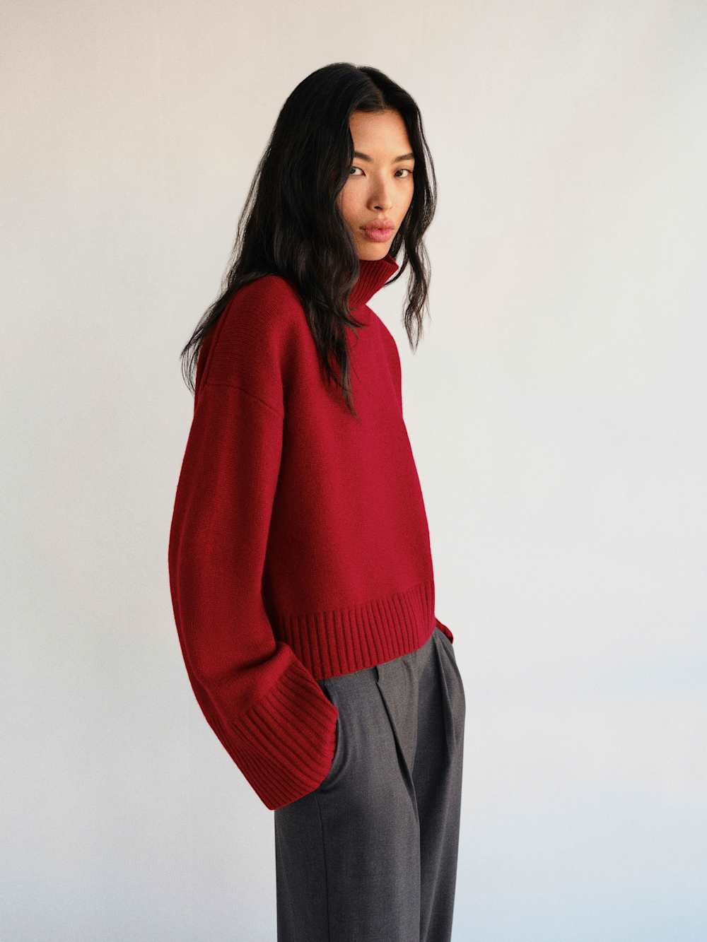 March Regenerative Wool Cropped Turtleneck | Reformation (Global)