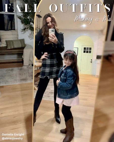 My daughter loves to coordinate with me. When I wear my boots, she puts her cowgirl boots on 👢💕

🏷️ mommy and me fall outfits , kids clothes , girls boots , girls outfits , kids fall outfits , plaid skirt , leggings , suede jacket , fall jackets , moto jacket , girls dresses 

#LTKfamily #LTKfindsunder50 #LTKkids