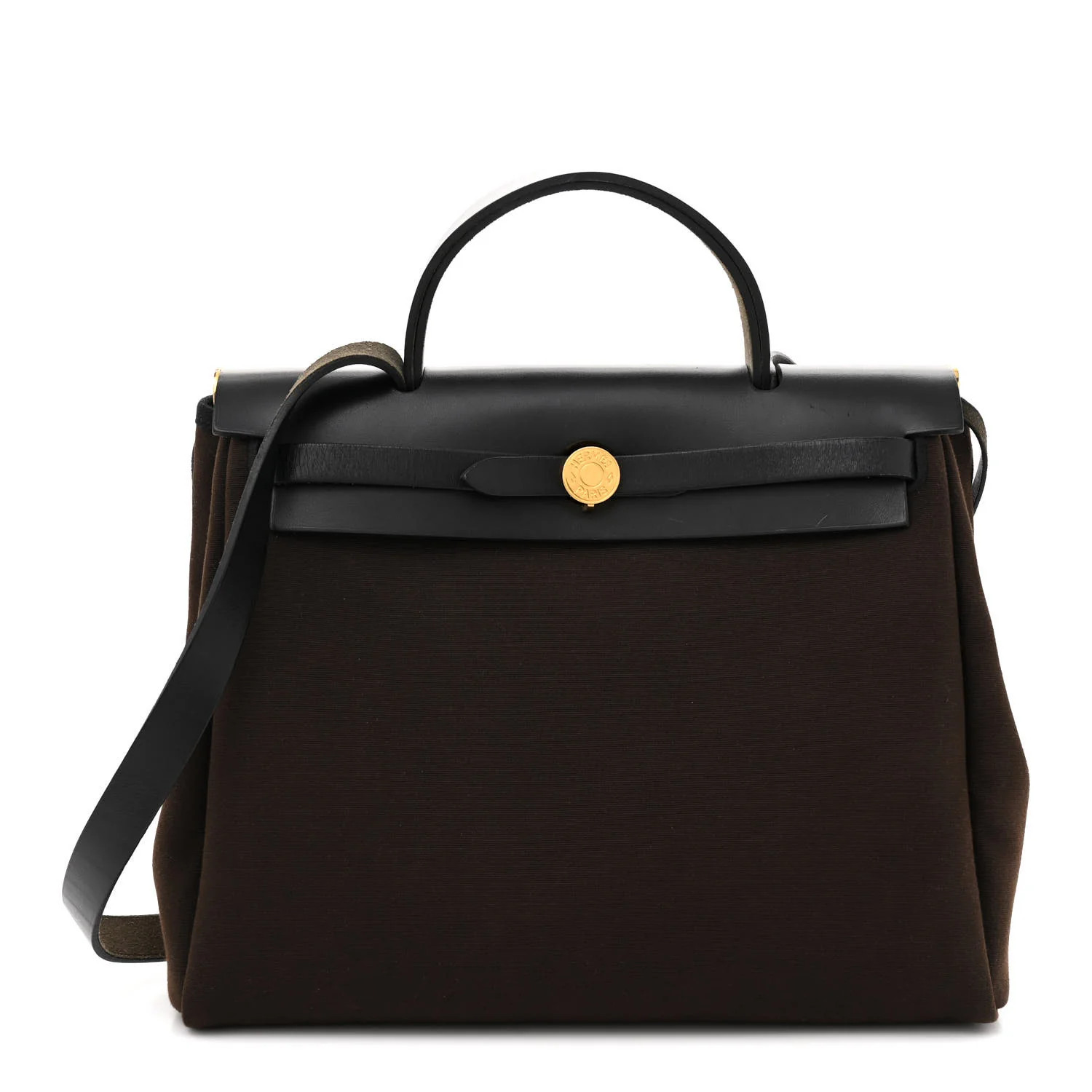 Military Toile Vache Hunter Herbag Zip Retourne 31 PM Ebene Black | FASHIONPHILE (US)