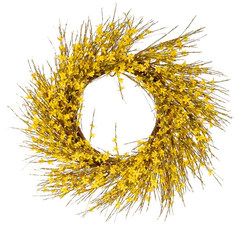 August Grove® Faux Forsythia Wire and Paper Wreath | Wayfair | Wayfair North America