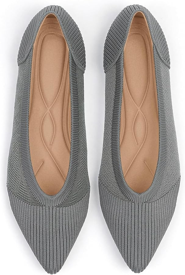 Women's Flats Shoes Pointed Toe Knit Ballet Comfortable Dressy Mesh Flat | Amazon (US)