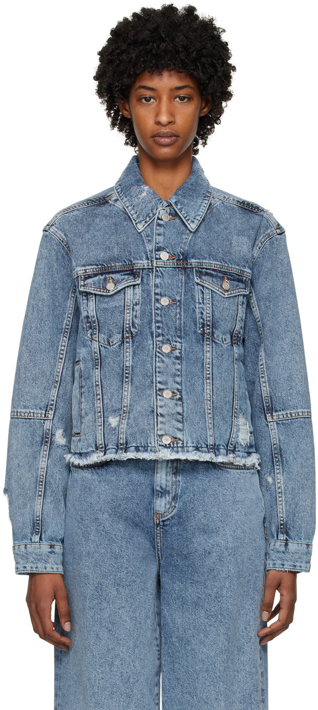 Han Kjobenhavn Blue Short Denim Jacket | SSENSE