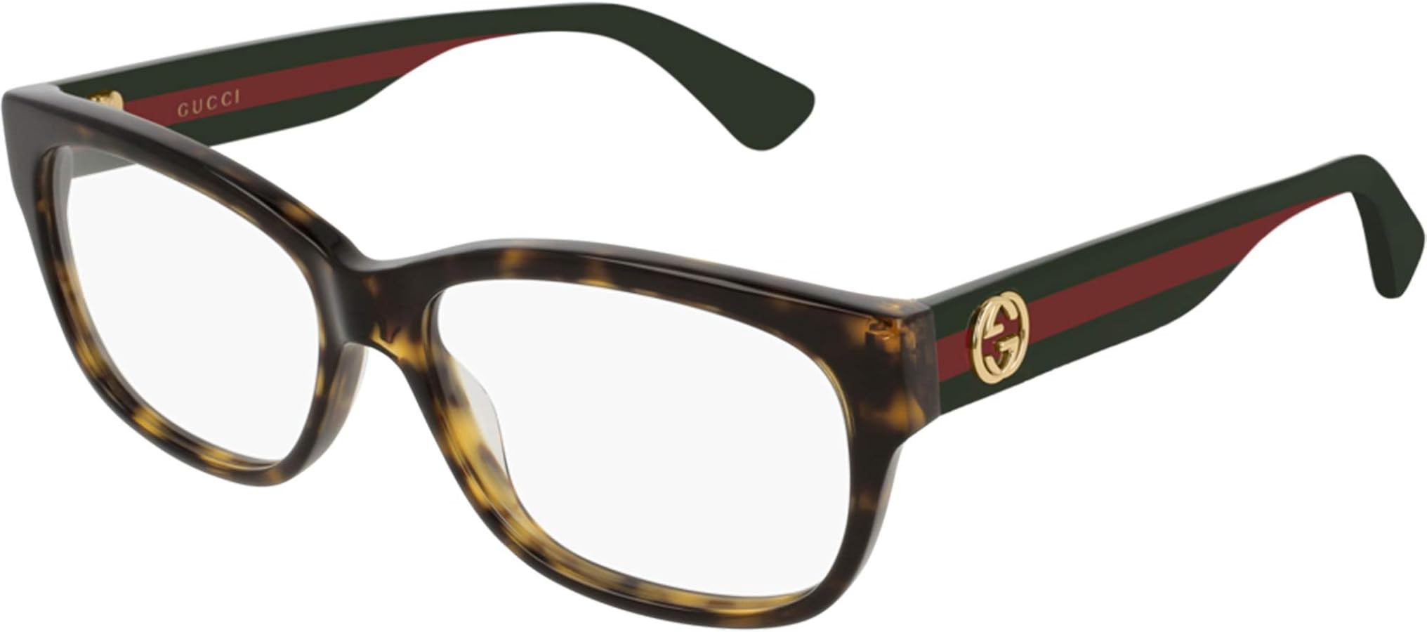 Gucci GG 0278O 012 Havana Plastic Rectangle Eyeglasses 55mm | Amazon (US)