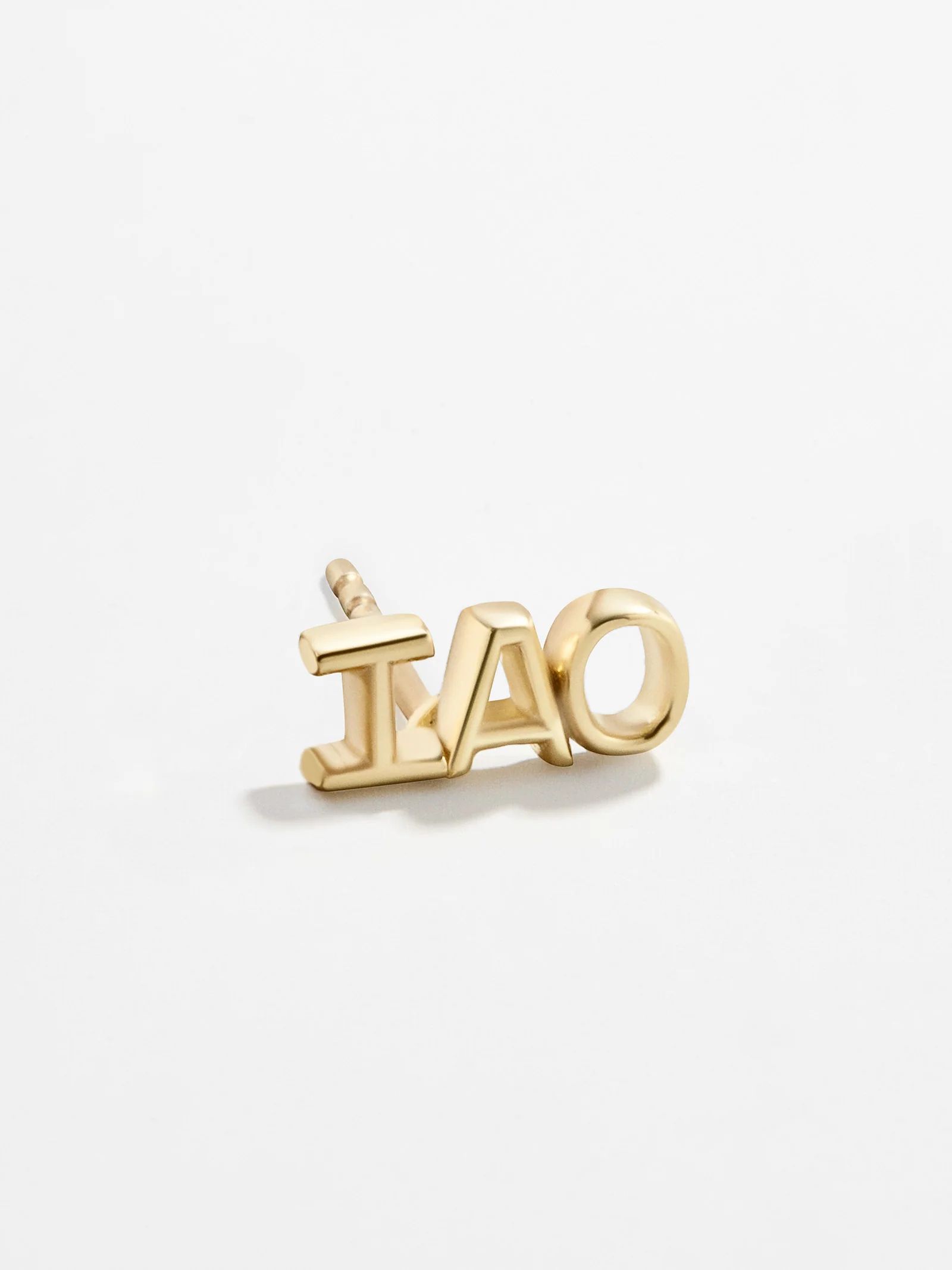 18K Gold Three Initial Earring | BaubleBar (US)