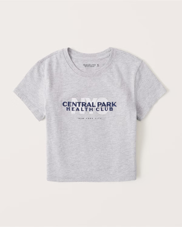 Cropped Sporty Graphic Tee | Abercrombie & Fitch (US)