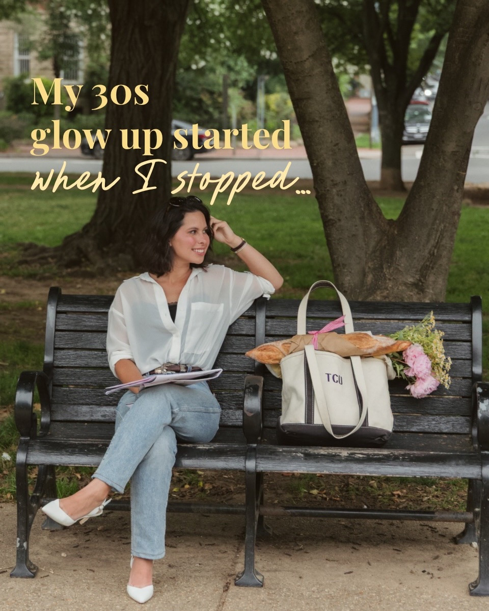 Our 30s aren’t just about “getting older” they’re about finally letting ourselves be well, our full selves. 

We’re trading the burnout for boundaries, the trends for timeless style, and the “shoulds” for what actually lights us up.

30s lifestyle, DC living, casual chic style, personal style, 30s glow-up, DC outfits, authentic living, Washington DC fashion, life in your 30s,