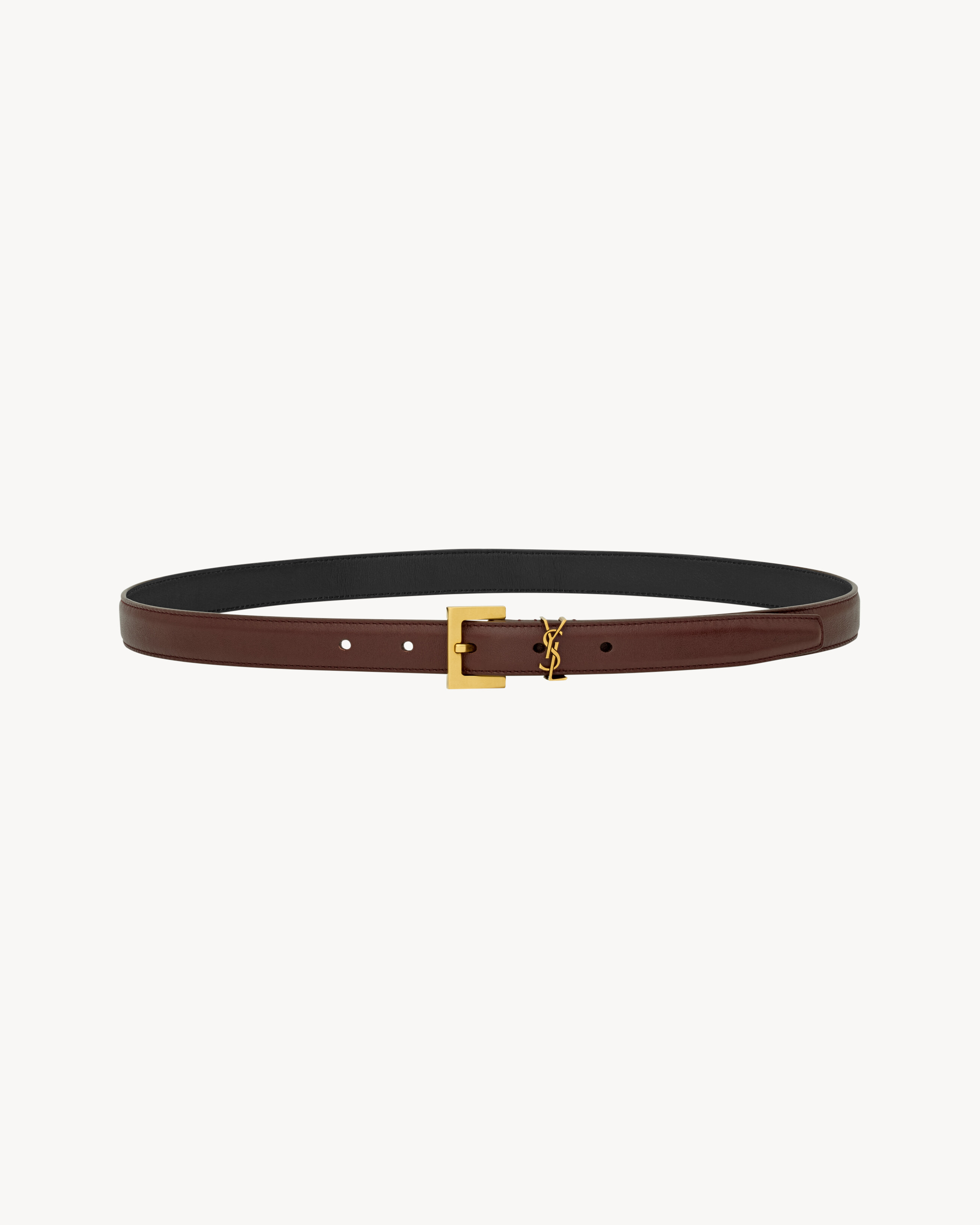 cassandre thin belt in smooth leather | Saint Laurent Inc. (Global)