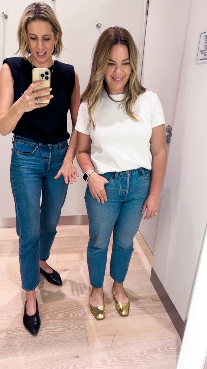 SAME jeans 👖 different body shapes! 
I’m 176cm and in size 28 (a 10).
Lauren is 163cm and size 30 (a 12)

We both own these jeans and LOVE them! Mid rise, cropped at the ankle, and fit perfection! Tap the link below to shop:

#LTKstyletip #LTKaustralia