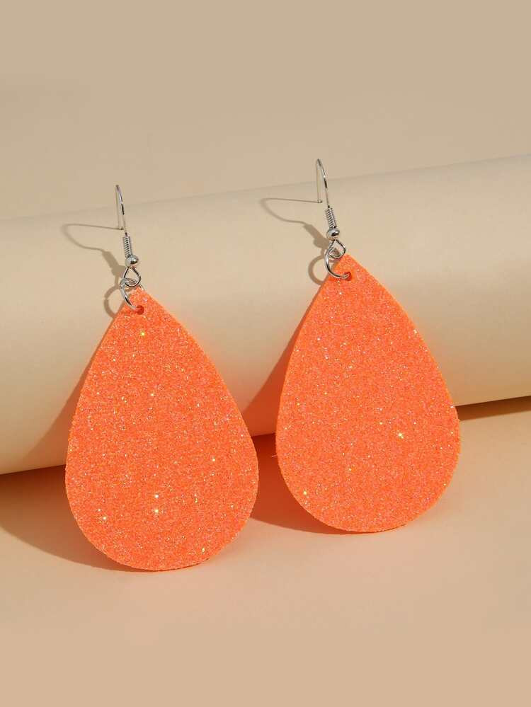 Glitter Water Drop Earrings | SHEIN