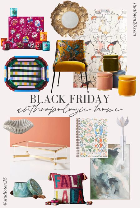 What I would shop this #BlackFriday + #CyberMonday | Part 2: Anthropologie 

- Lucite Coffee Table
- Velvet Stool
- Unique Wallpaper
- Patterned Accent Chair
- Gold Leaf Mirror
- Ruffle Marble Bowl
- Blue Tufted Rug

#LTKsalealert #LTKstyletip #LTKCyberweek