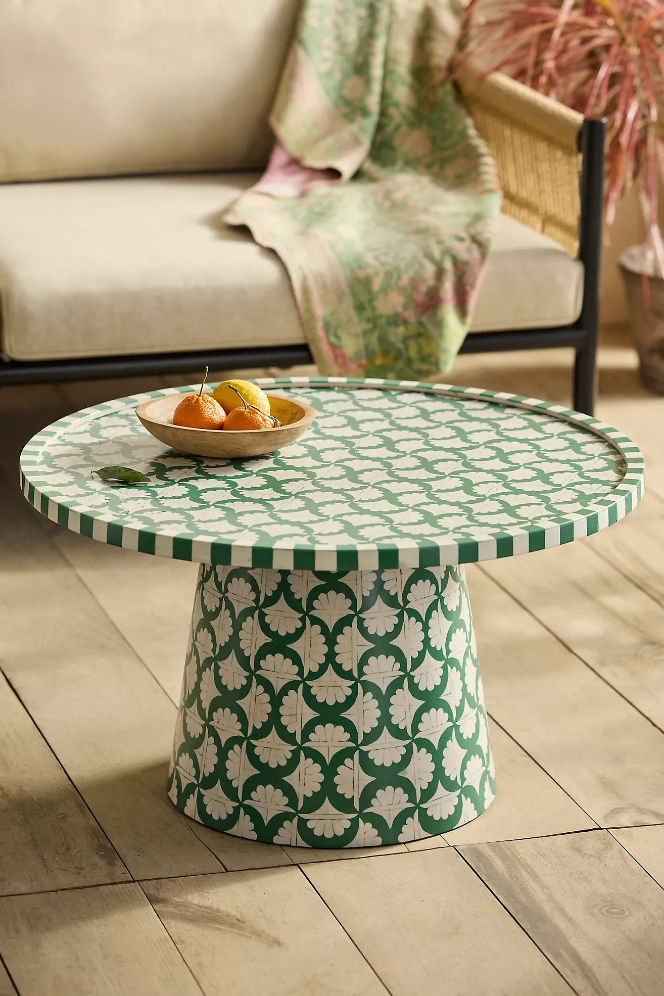 Resin Overlay Pedestal Coffee Table | Anthropologie (US)