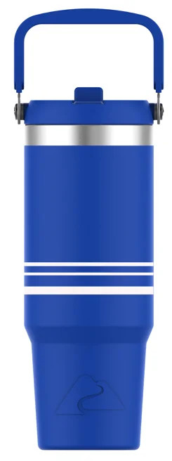 Ozark Trail 30oz Stainless Steel Swivel Tumbler, Blue Morpho with White Stripe | Walmart (US)