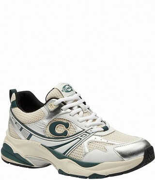 Metallic Mesh Lace Up Sneakers | Dillard's