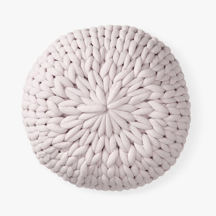 Round Chunky Knit Pillow | Pottery Barn Teen