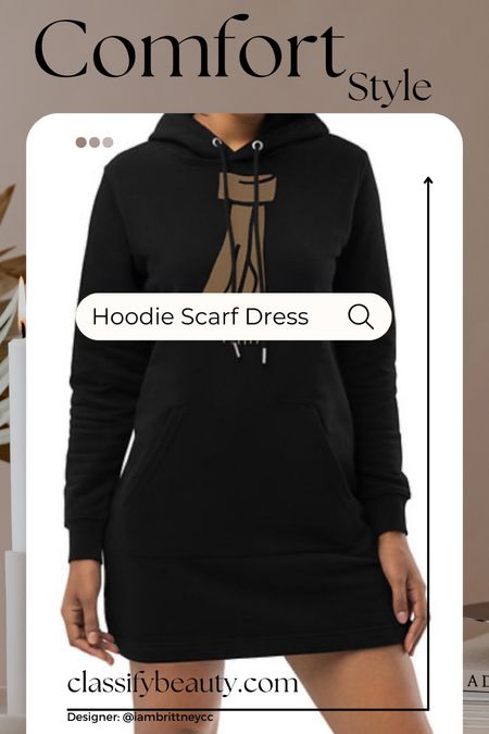 Let’s normalize choosing comfort but making it stylish. This scarf designed hoodie dress was designed by me and is available on my website classybeauty.com Ive linked similar ones

#LTKstyletip