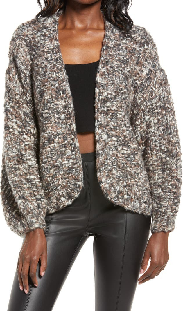 Marled Crop Open Front Cardigan | Nordstrom