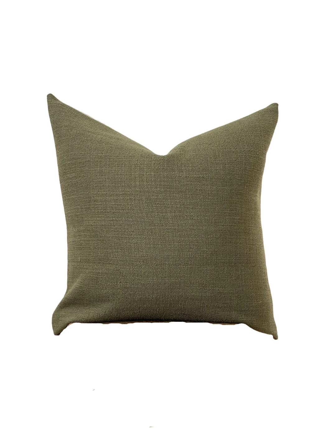Camden Olive Green Pillow Cover Dark Green Solid Color - Etsy | Etsy (US)