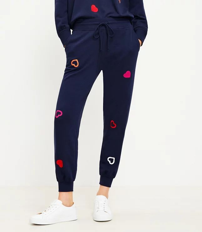 Lou & Grey Heart Cozy Cotton Terry Sweatpants | LOFT