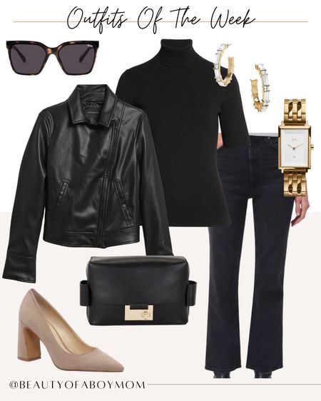 All black outfit - Moto jacket - winter fashion - fall fashion - staple wardrobe - chic fashion 

#LTKstyletip #LTKSeasonal #LTKshoecrush