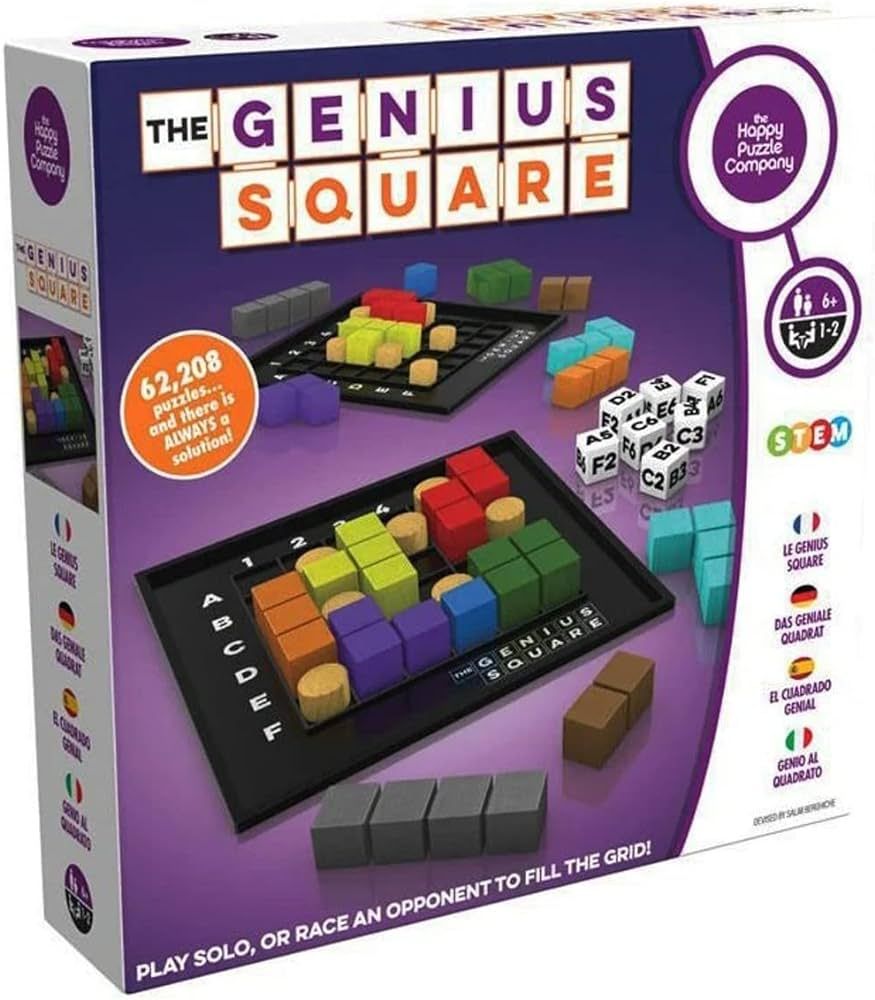 The Genius Square – Game of the Year Award Winner! 60000+ Solutions STEM Puzzle Game! Roll the ... | Amazon (US)