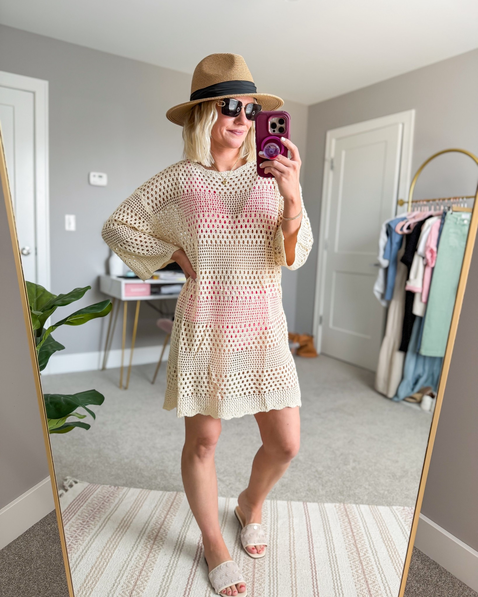 I love this bathing suit cover! I have it and in both the short sleeve and long sleeve versions, but the 3/4 legnth sleeve fits great if you have short arms! I’m wearing a small! 

#LTKPetite #LTKSwim #LTKootd