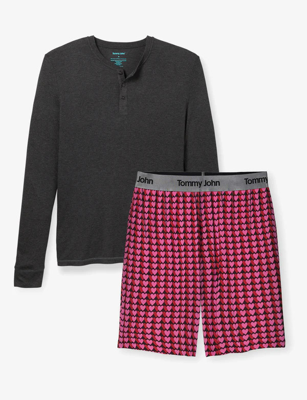 Lounge Henley & Second Skin Sleep Short Set | Tommy John