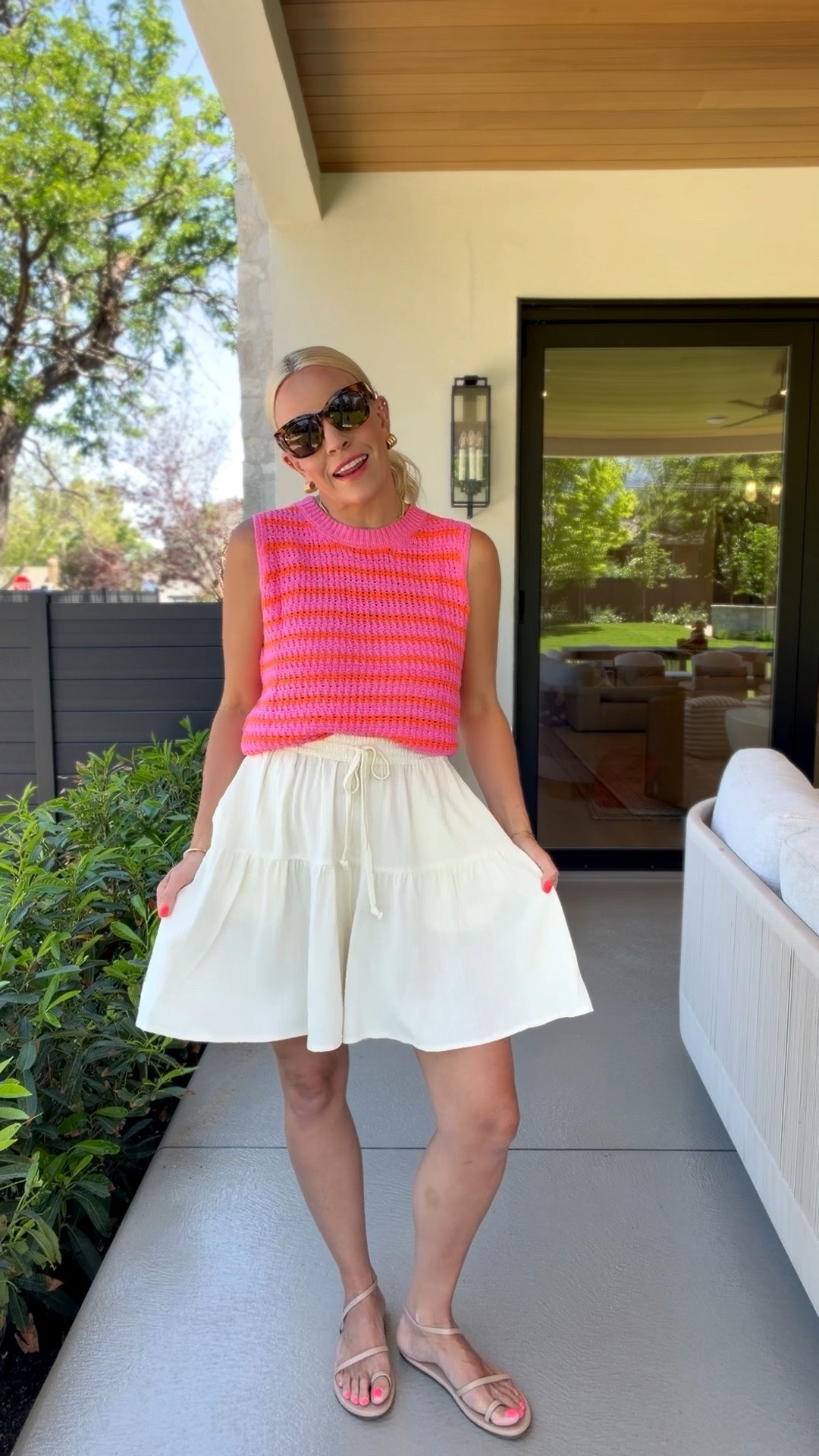 Here is that same skirt paired with this pink tank!

#LTKootd #LTKgrwm #LTKmomlife