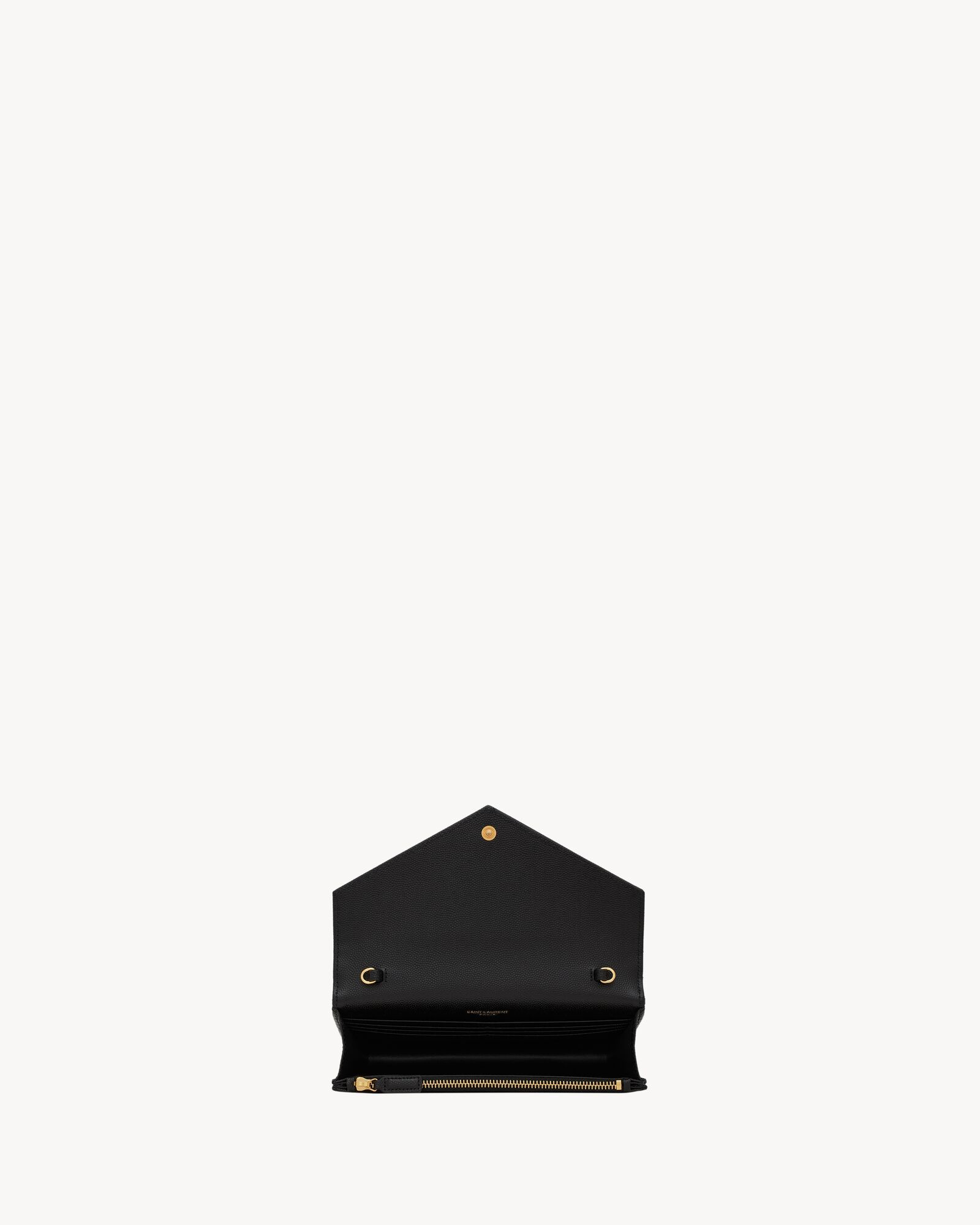envelope chain wallet in grain de poudre embossed leather | Saint Laurent Inc. (Global)