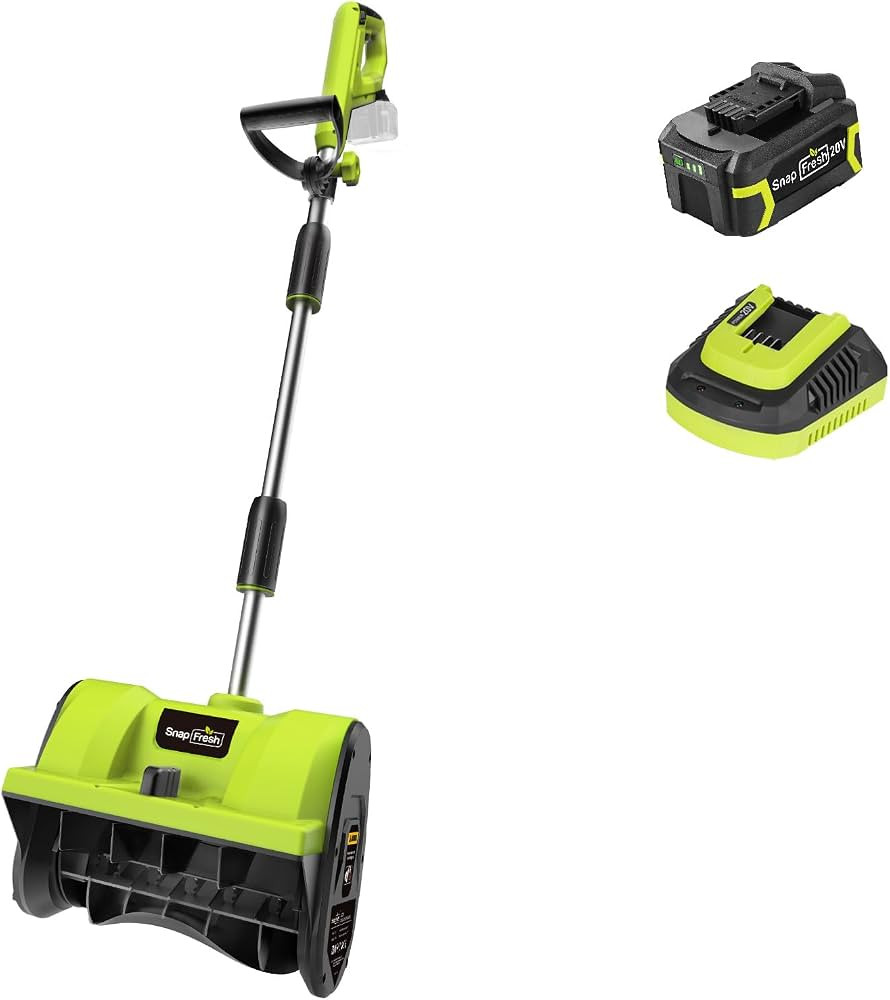 Amazon.com : SnapFresh 20V Snow Shovel Cordless,12” Electric Snow Thrower kit,Adjustable Handle... | Amazon (US)