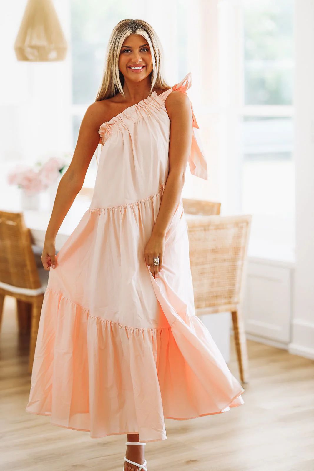 Sweet as a Peach Maxi Dress - Light Pink | Hazel and Olive