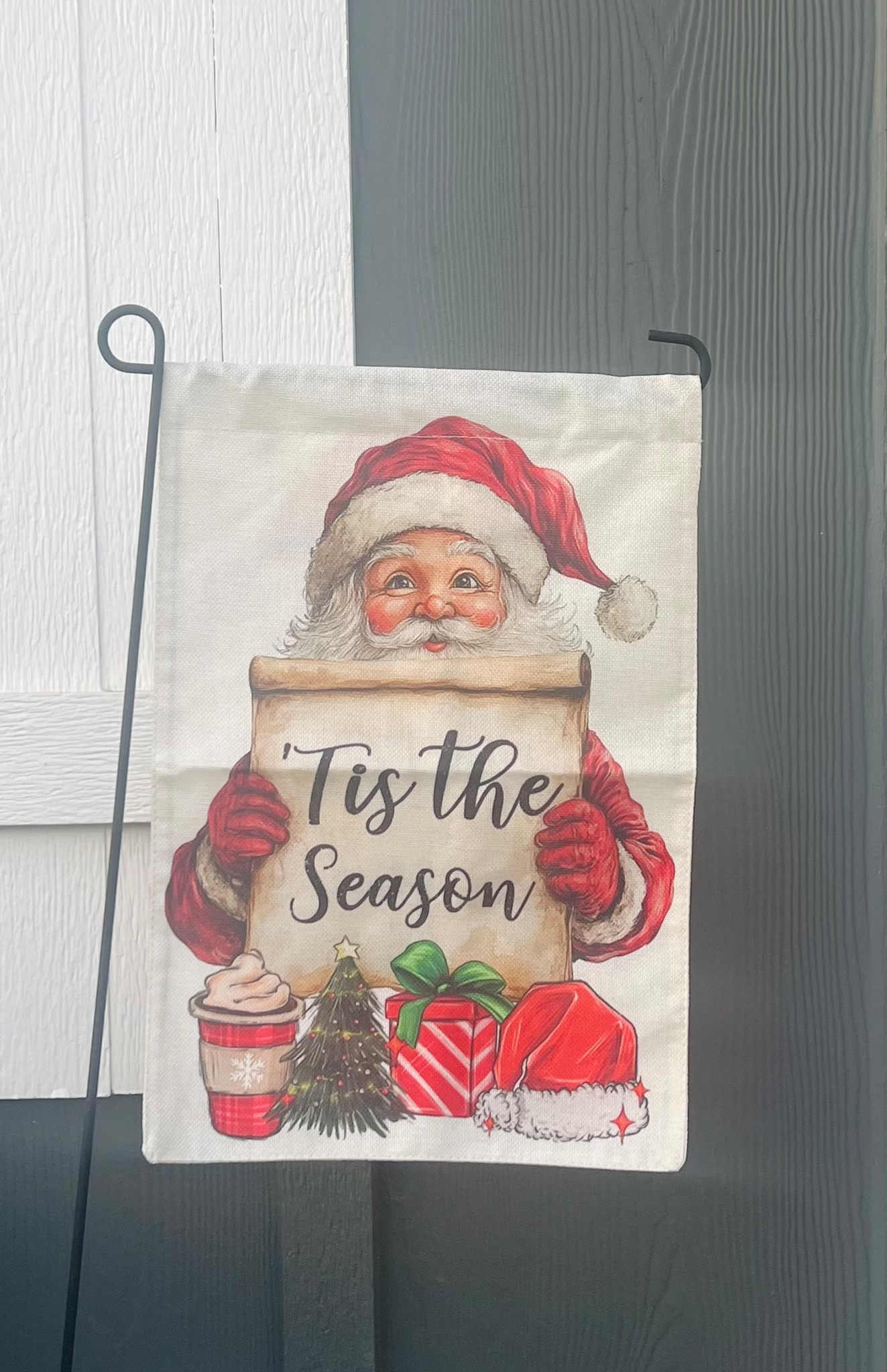 Oh how I love our new garden flag for this Christmas season 🎅🏼🌲 🎁 ☕️ 
Christmas garden flag/ outdoor Christmas flag/ Christmas outdoor decor/ holiday outdoor decor/ front porch Christmas inspo 

#LTKHoliday #LTKHome #LTKSeasonal