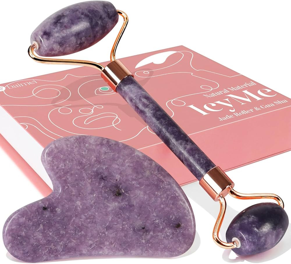 BAIMEI Jade Roller & Gua Sha Set Face Roller and Gua Sha Facial Tools for Skin Care Routine and P... | Amazon (US)