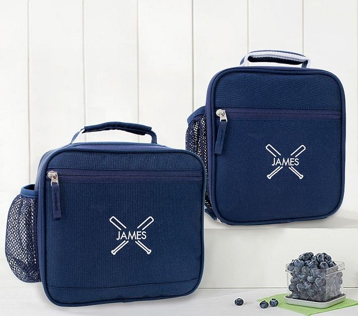 Mackenzie Navy Solid Lunch Boxes | Pottery Barn Kids