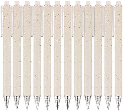 RIANCY Wheat-Straw Patterns Retractable Gel Pens Fine Points 0.5 mm Black Ink Ballpoints Pen Blac... | Amazon (CA)