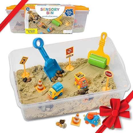 Creativity for Kids Sensory Bin: Construction Zone Playset - Preschool Learning Activities, Excav... | Amazon (US)