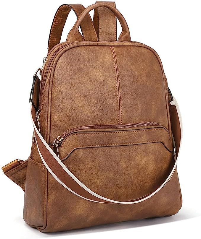 CLUCI Leather Backpack Purse for Women Designer Fashion Ladies Bag Convertible Shoulder Bookbag Hand | Amazon (US)