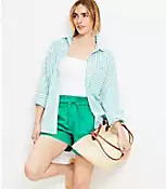 Striped Everyday Oversized Pocket Shirt | LOFT