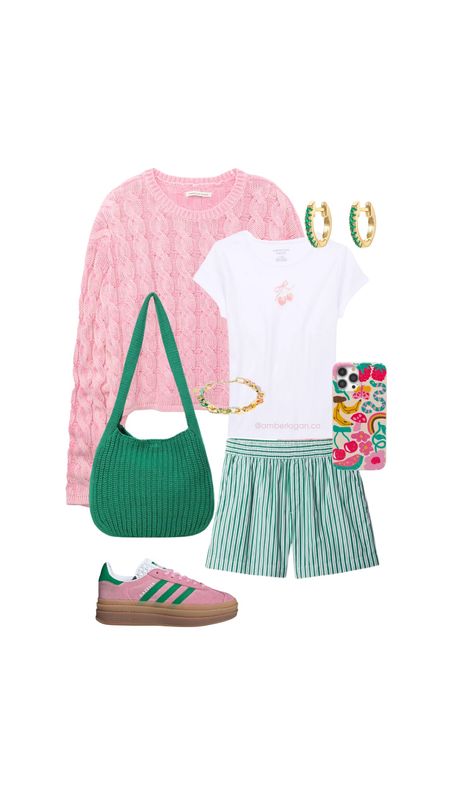 Adidas gazelle bold outfit idea

Colorful outfit, striped boxer shorts, summer outfit idea, spring outfit, pink outfit, cherries with bow, travel outfit 

#LTKtravel #LTKshoecrush #LTKstyletip