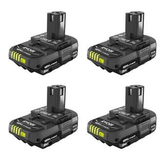 RYOBI ONE+ 18V Lithium-Ion 2.0 Ah Compact Battery (4-Pack) PBP2006-PBP2006 - The Home Depot | The Home Depot