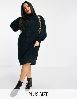 Wednesday's Girl Curve midi jumper dress in chunky knit | ASOS (Global)