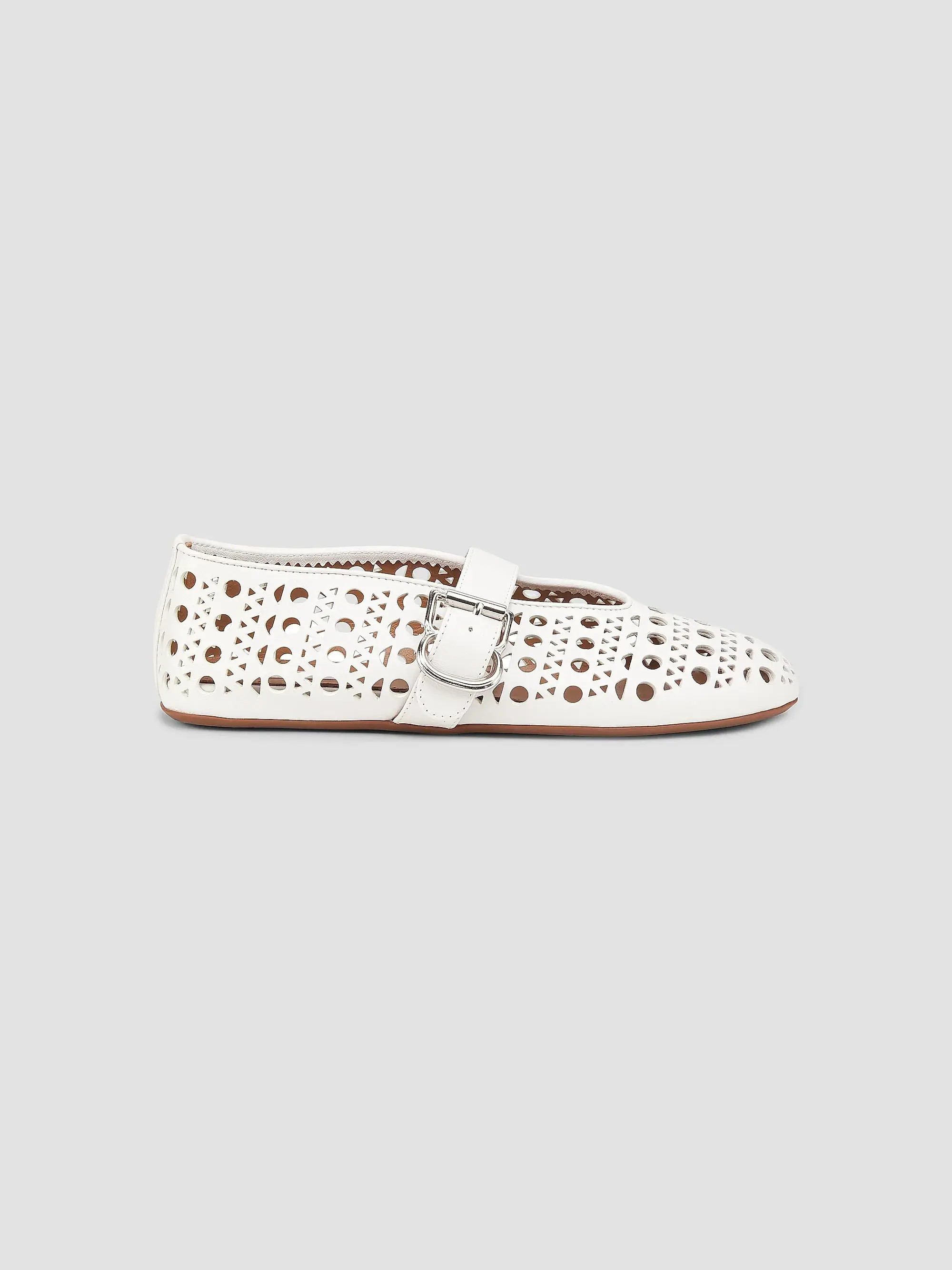 Laser-Cut Leather Ballerina Flats | Saks Fifth Avenue
