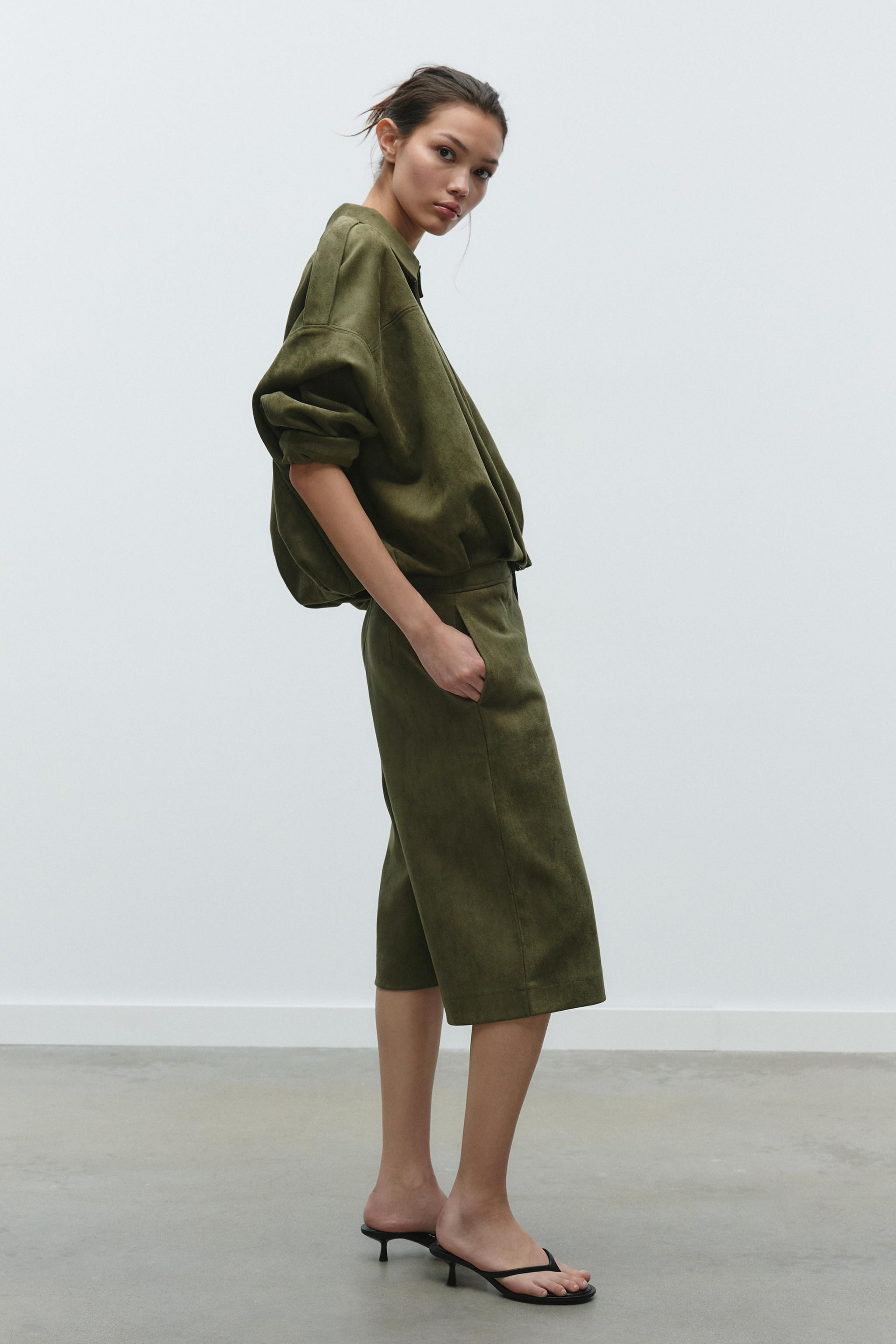 SUEDE-EFFECT BERMUDA SHORTS | Zara UK